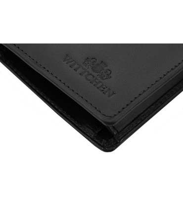 Klasyczny portfel Wittchen 21-1-009, kolekcja Italy, kolor czarny