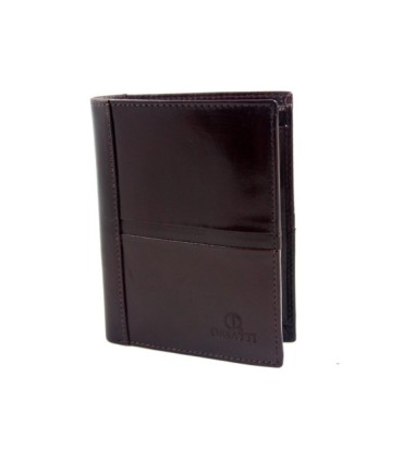 Ekskluzywny pionowy portfel Orsatti M12 w kolorze ciemno brązowym