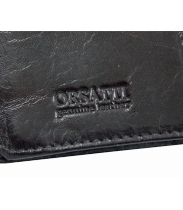 Ekskluzywny pionowy portfel Orsatti M12 w kolorze ciemno brązowym