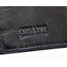 Ekskluzywny pionowy portfel Orsatti M12 w kolorze ciemno brązowym