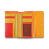 Skórzany duży portfel damski marki DuDu®, czerwony, pomarańczowy + inne