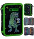 Piórnik podwójny z wyposażeniem ASTRABAG T-REX NEON