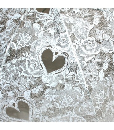 Głęboka przezroczysta parasolka damska, koronka