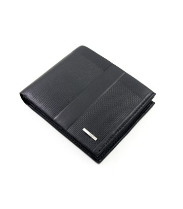Samsonite skórzany portfel męski RFID, czarny, poziomy