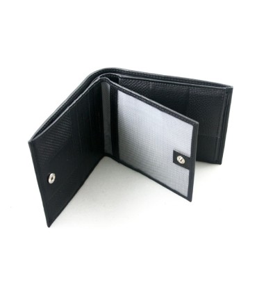 Samsonite skórzany portfel męski RFID, czarny, poziomy