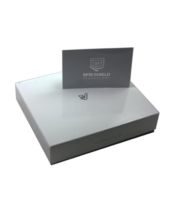 Samsonite skórzany portfel męski RFID, czarny, poziomy