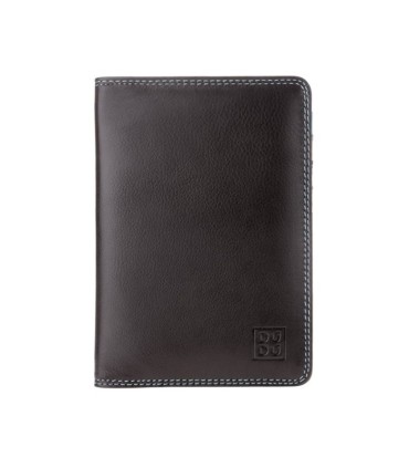 Etui na dokumenty marki DuDu®, ciemny brąz + niebieski