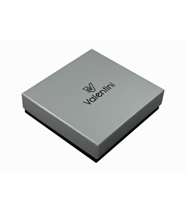 Męski niewielki pionowy skórzany portfel Valentini, czarny