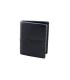 Męski niewielki pionowy skórzany portfel Valentini, czarny