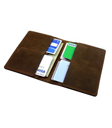 Skórzany super cienki portfel męski (SLIM WALLET) Orsatti, szary