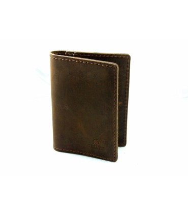Skórzany super cienki portfel męski (SLIM WALLET) Orsatti, jasny brąz