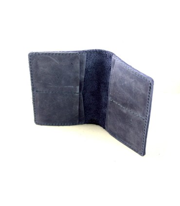 Skórzany super cienki portfel męski (SLIM WALLET) Orsatti, granatowy