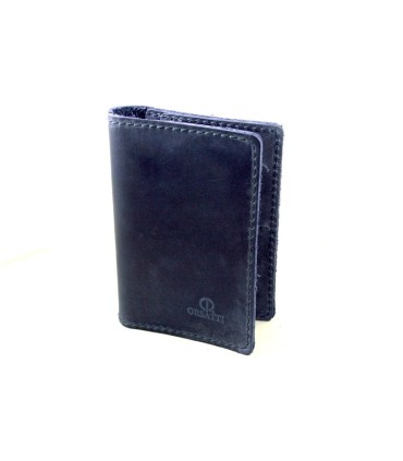 Skórzany super cienki portfel męski (SLIM WALLET) Orsatti, granatowy
