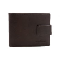 Bardzo praktyczny brązowy męski portfel VIP Collection V04-01-299-41