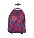 Plecak szkolny na kółkach CoolPack Target Cranberry Check 631