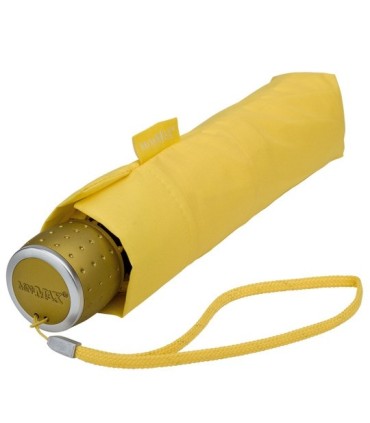 Klasyczna damska wytrzymała parasolka do torebki, żółta