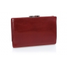 Skórzana portmonetka Pierre Cardin w kolorze ciemno czerwonym