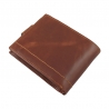 Skórzany portfel męski Rovicky w kolorze brązowym