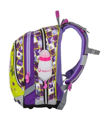 Plecak szkolny Bagmaster  trzykomorowy, motyl