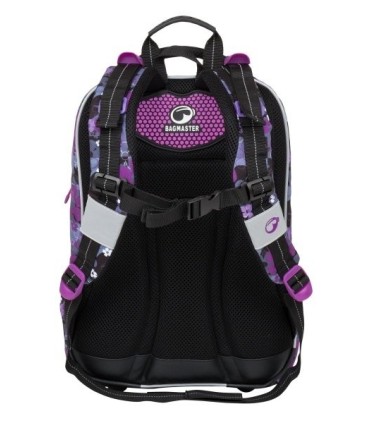 Plecak szkolny Bagmaster kwiatuszki - trzykomorowy