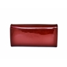 Długi portfel damski Peterson, czerwony, lakierowany