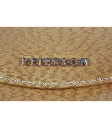 Portmonetka damska Peterson, złota, lakierowana