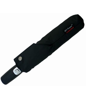 Czarna automatyczna parasolka męska ze skórzaną rączką marki Parasol