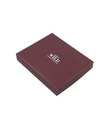 Poziomy portfel męski Always Wild ze skóry nubukowej - ciemny brąz