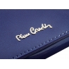 Skórzana lakierowana portmonetka Pierre Cardin w kolorze granatowym