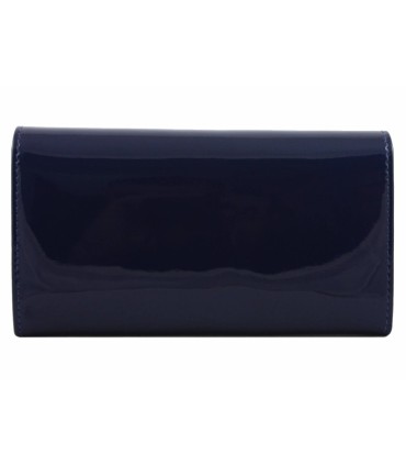 Skórzany lakierowany portfel Pierre Cardin w kolorze granatowym