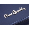 Skórzany lakierowany portfel Pierre Cardin w kolorze granatowym