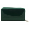 Skórzany lakierowany portfel typu podwójna saszetka Pierre Cardin w kolorze zielonym