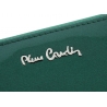 Skórzany lakierowany portfel typu podwójna saszetka Pierre Cardin w kolorze zielonym