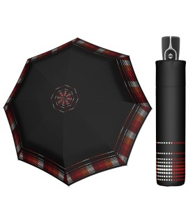 Wytrzymała AUTOMATYCZNA parasolka Doppler, czarna z ornamentem
