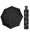 Automatyczna parasolka damska do torebki DOPPLER Fiber Magic, czarna w grochy