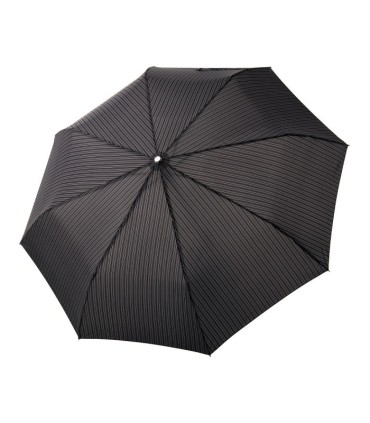 Automatyczna MOCNA parasolka XXL Doppler 125 cm CZARNA W PASECZKI