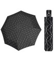 Automatyczna parasolka damska do torebki DOPPLER Fiber Magic, czarna w kwiaty