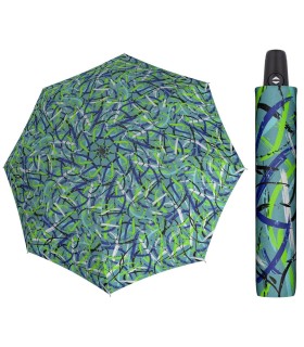 Automatyczna MOCNA parasolka damska Doppler Derby błękitna we wzory
