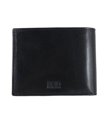 Portfel męski Pierre Cardin RFID, skórzany, czarny, mały