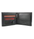 Portfel męski Pierre Cardin RFID ze skóry naturalnej czarny z niebieską wstawką