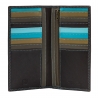 Skórzany portfel damski typu etui na karty marki DuDu®, brązowy + kolorowy środek