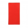 Skórzany portfel damski typu etui na karty marki DuDu®, czerwony+ kolorowy środek