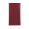 Skórzany portfel damski typu etui na karty marki DuDu®, bordowy + kolorowy środek