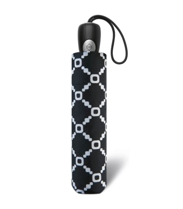 Automatyczna parasolka damska Pierre Cardin czarna we wzory