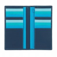 Skórzany portfel damski typu etui na karty marki DuDu®, niebieski