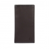 Skórzany portfel damski typu etui na karty marki DuDu®, brązowy + kolorowy środek