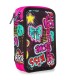 Potrójny piórnik z wyposażeniem, Coolpack Jumper 3, EMOTICONS, A67205