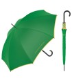 Automatyczna parasolka damska Benetton z kontrastowym obszyciem, zielona