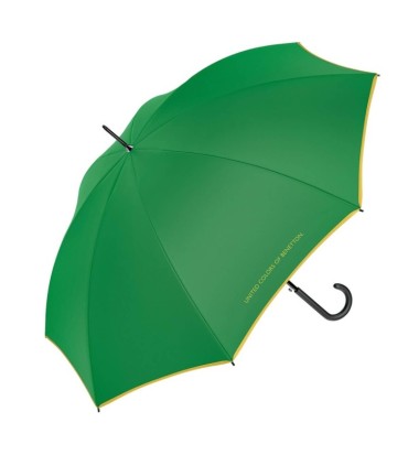 Automatyczna parasolka Benetton jednokolorowa z kontrastową obwódką