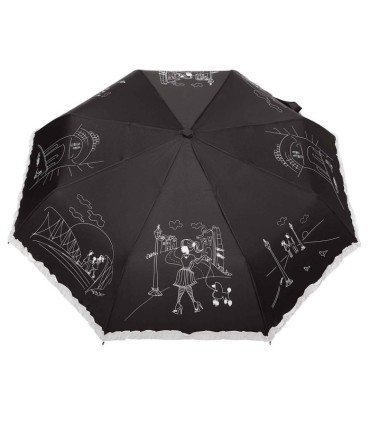 Automatyczna lekka parasolka romantyczna z falbanką polskiej marki Parasol